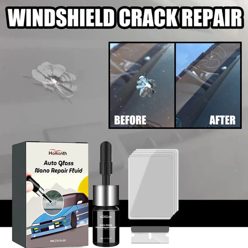 Car Glass Nano Repair Fluid Auto Windshield Repair Kit Glass Shatter Cracks Repair Glue Car Accessories For Window Mirror