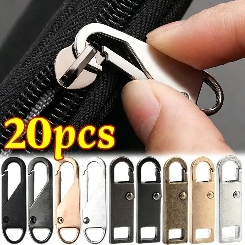 Universal Metal Zipper Pull Replacement Instant Repair Kit Detachable Luggage Purses Easy-use Clothing Zipper Slider Puller Tool