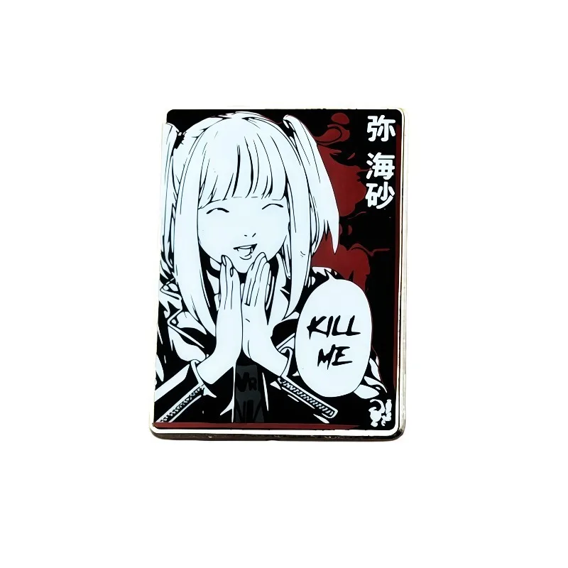 Death Note Anime Mihaisha Metal Brooch Square Badge Animation Peripheral Bar Decoration Accessories Y2k Fashion Toys Anime