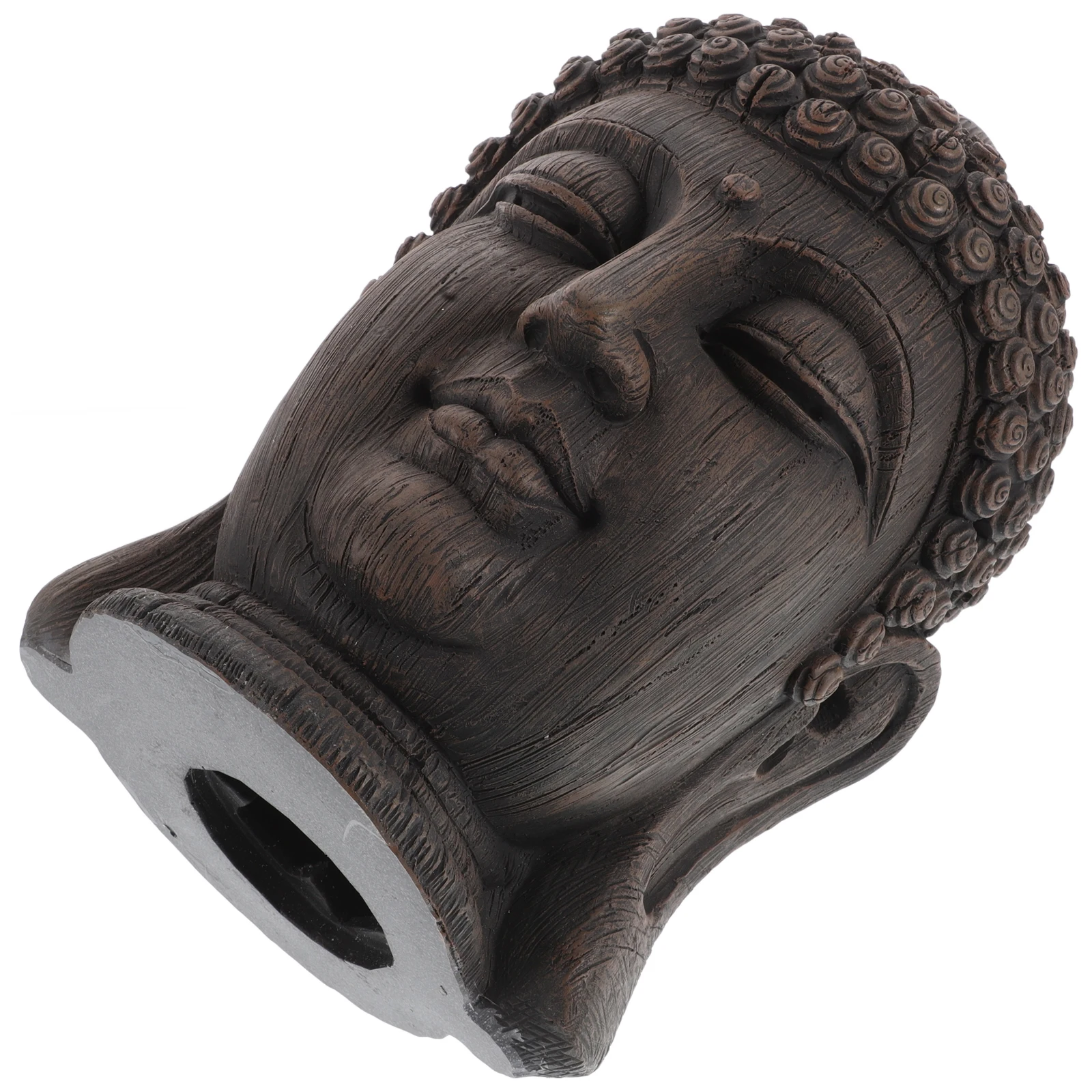 

Resin Buddha Figurine for Home Office Decor Buddhism Statue Collection Meditation Craft Southeast Asian Art Bronze Finish