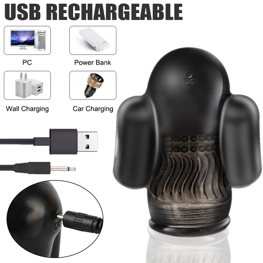 Male Masturbator Penis Pump Vibrators For Men Glans Sucking Cock Enlargement Exerciser Delay Vaginal Sex Toys Adult Erotic Goods