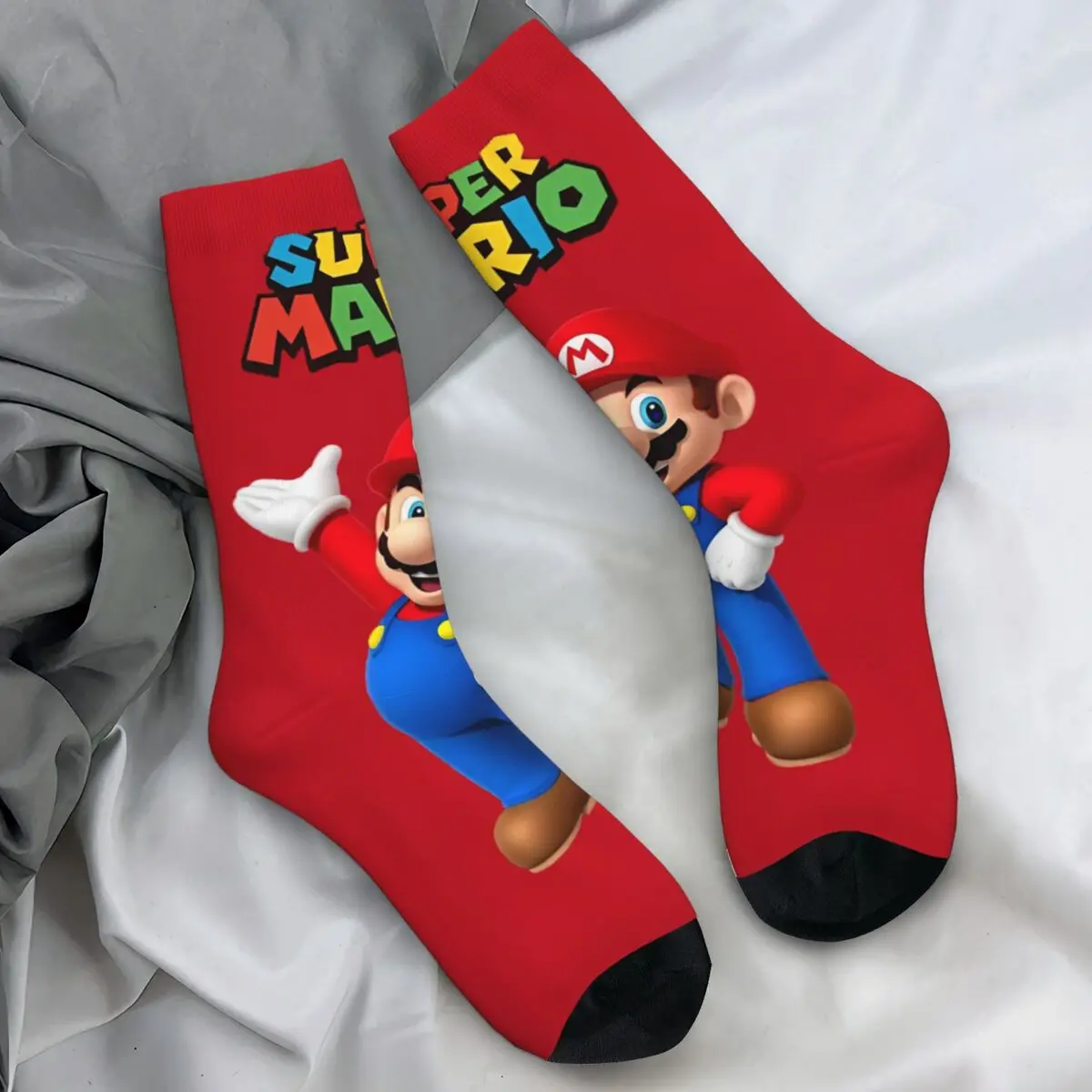 Super Mario Socks Elegant Stockings Unisex Men High Quality Running Sports Socks Autumn Design Anti Bacterial Socks