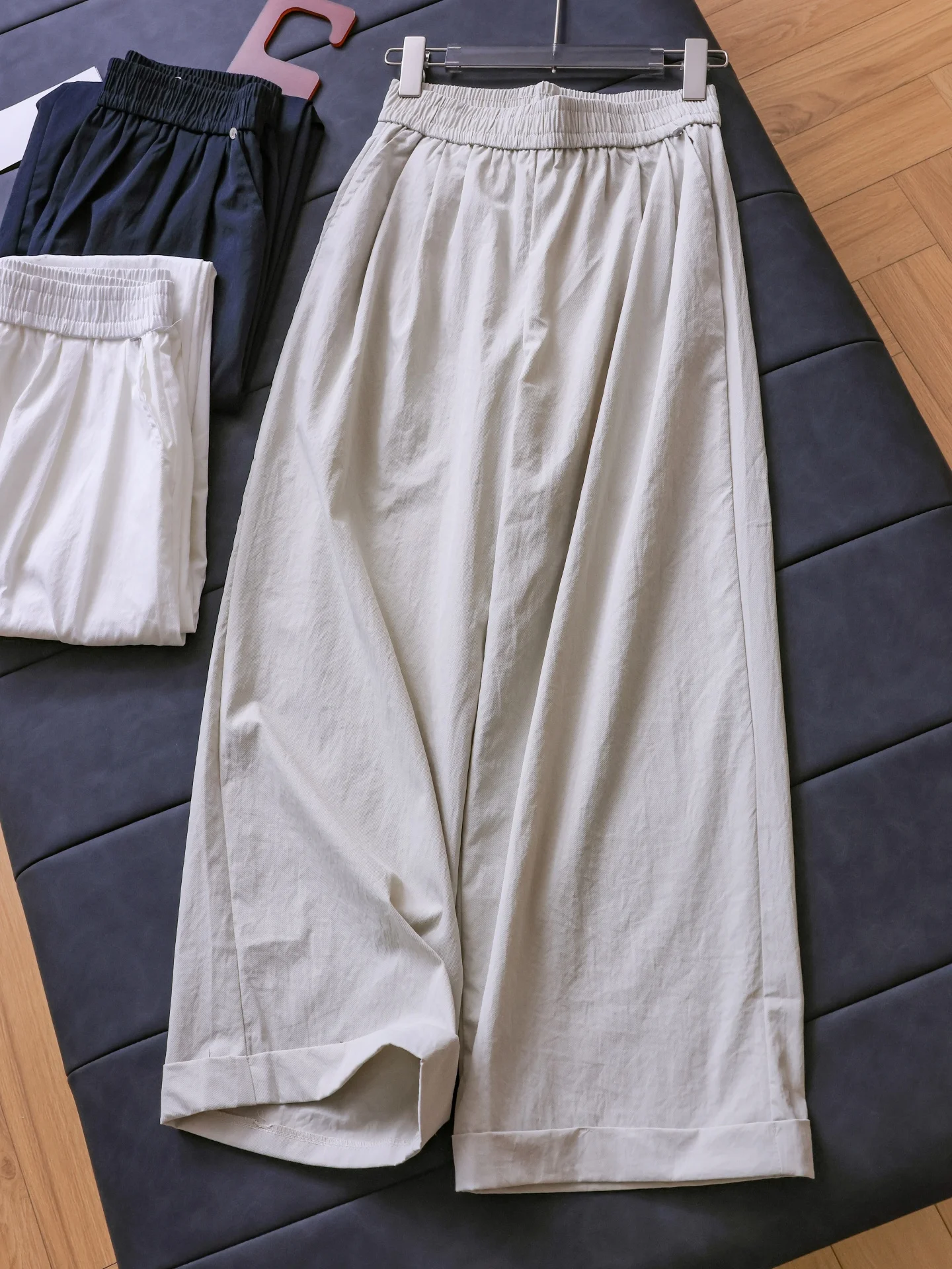 

Ice Sensation Thin High Waist Loose Straight Leg Pants Women's Casual Trousers Sun Protection Breezy Wide Leg Pants