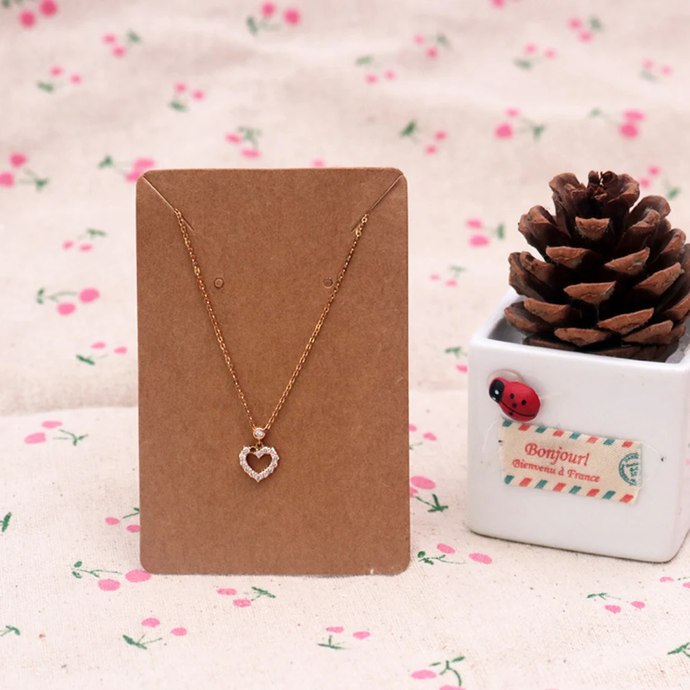 100 قطعة خمر كرافت ورقة القرط عرض بطاقات 6x9 سنتيمتر الرجعية قلادة حامل لتخزين المجوهرات القرط عرض بطاقات #4