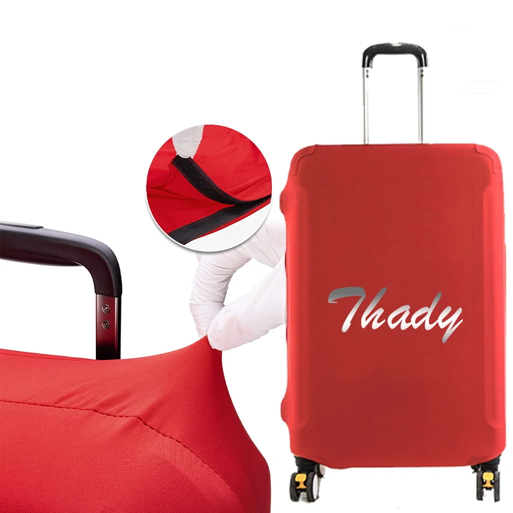 شخصية مخصصة اسم غطاء صندوق عربة إكسسوارات السفر 18-32 بوصة أغطية الغبار سميكة مرونة غطاء الأمتعة حامي #4