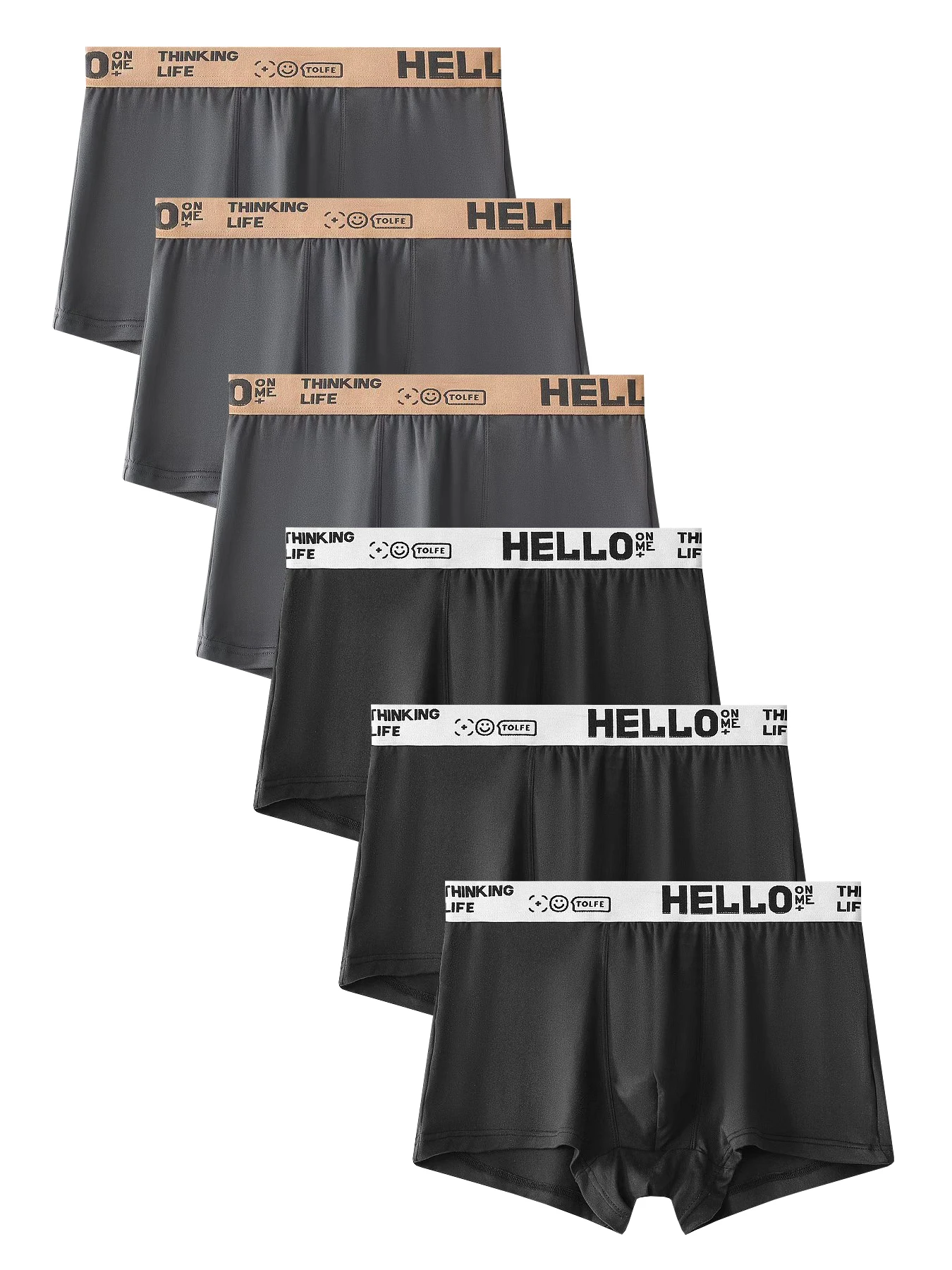 

A set of 6-piece comfortable, breathable, daily casual, sports and elastic men's underwear