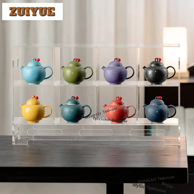 160ml Antique-style Sprinkle Gold Teapot Ancient Tea Infuser Pot Household Tea Brewing Kettle With Strainer Cha Collection