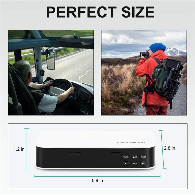 1 PCS Smart Pille Dispenser Medizin Pille Box Organizer Für Lagerung Organizer Container Für Pillen Box (Weiß)-N33R