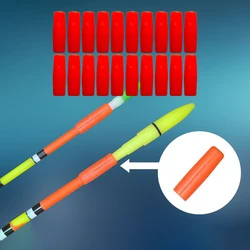 20PCS Float Tail Rubber Beans Connectors Vertical Buoy Drift Tail and Light Sticks Connectors Fishing Tools Tackle Accessories