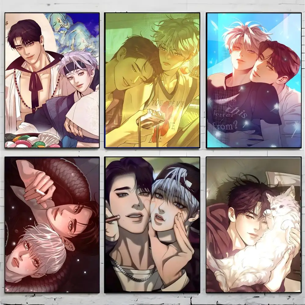 Manhwa Bl Pearl Boy Poster Top-tier Indoor room Decor Art & Household Decoration Presents
