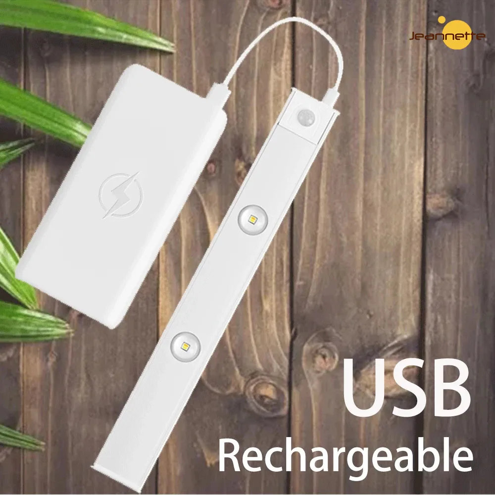 LED Night Light Motion Sensor Light Under Cabinet Lights Closet Night Lamp Induction Lamp Rechargeable Light Wardrobe Lamp
