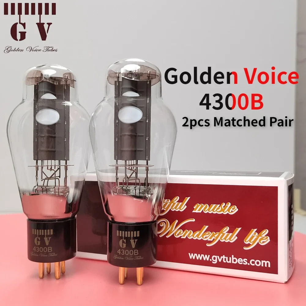 

4300B Golden Voice Vacuum Electronic Tube Replaces 300B WE300B 300BN 300BT 300BG HIFI Audio Valve Tube Amplifier Matched Quad