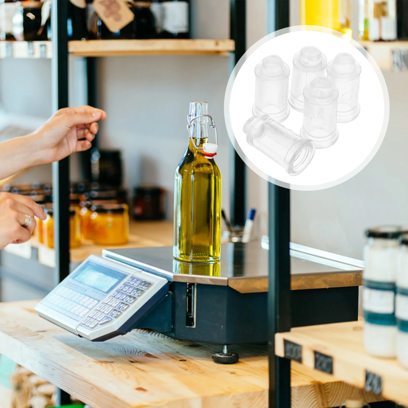 

5pcs Scale Pan Feet Replacement Rubber Support For Electric Kitchen Scale Anti-Slip Weighing Pan Accessory Universal