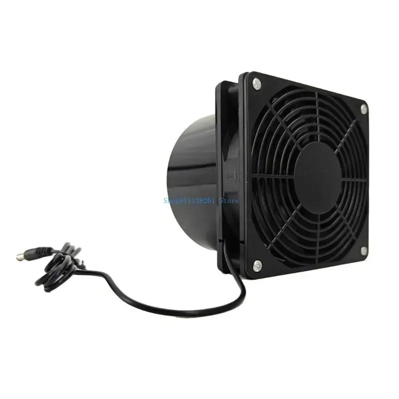 

H05E Exhaust Fan Air Extractor Ventilator, 5.5x2.1mm Powered Fan for Dog, Chicken House, Greenhouse