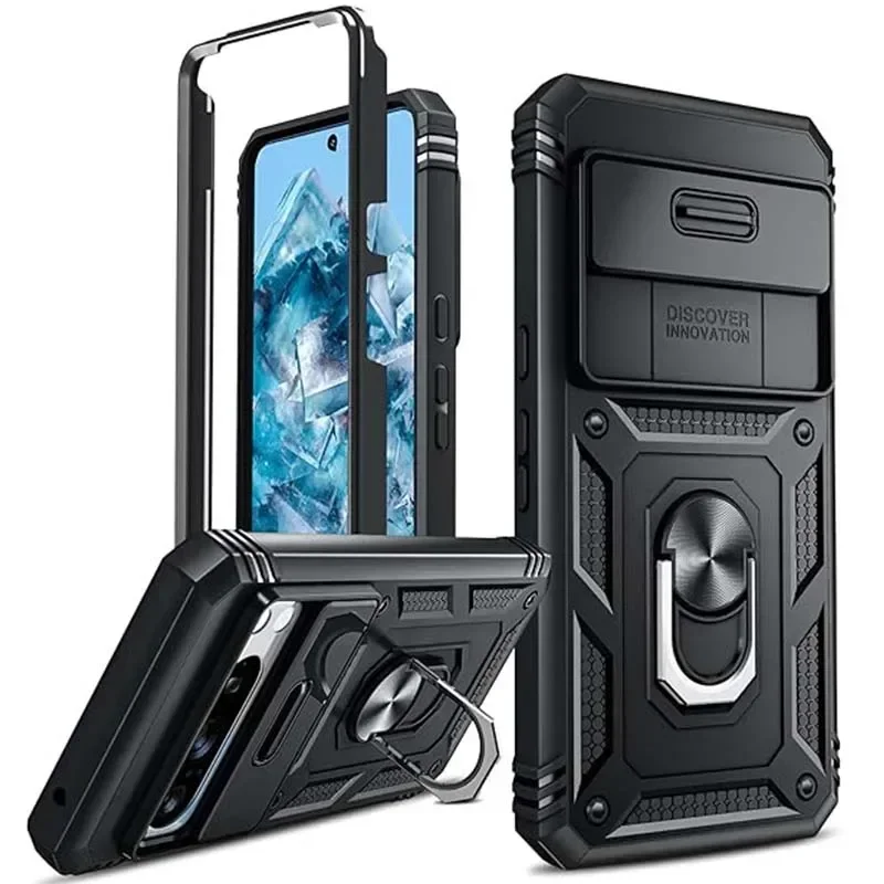 Case For Google Pixel 9 8 Pro 8 6 Pro 8A 7A  Google Pixel 9 Pro XL Heavy Duty With Camera 360 Degree Kickstand Cover