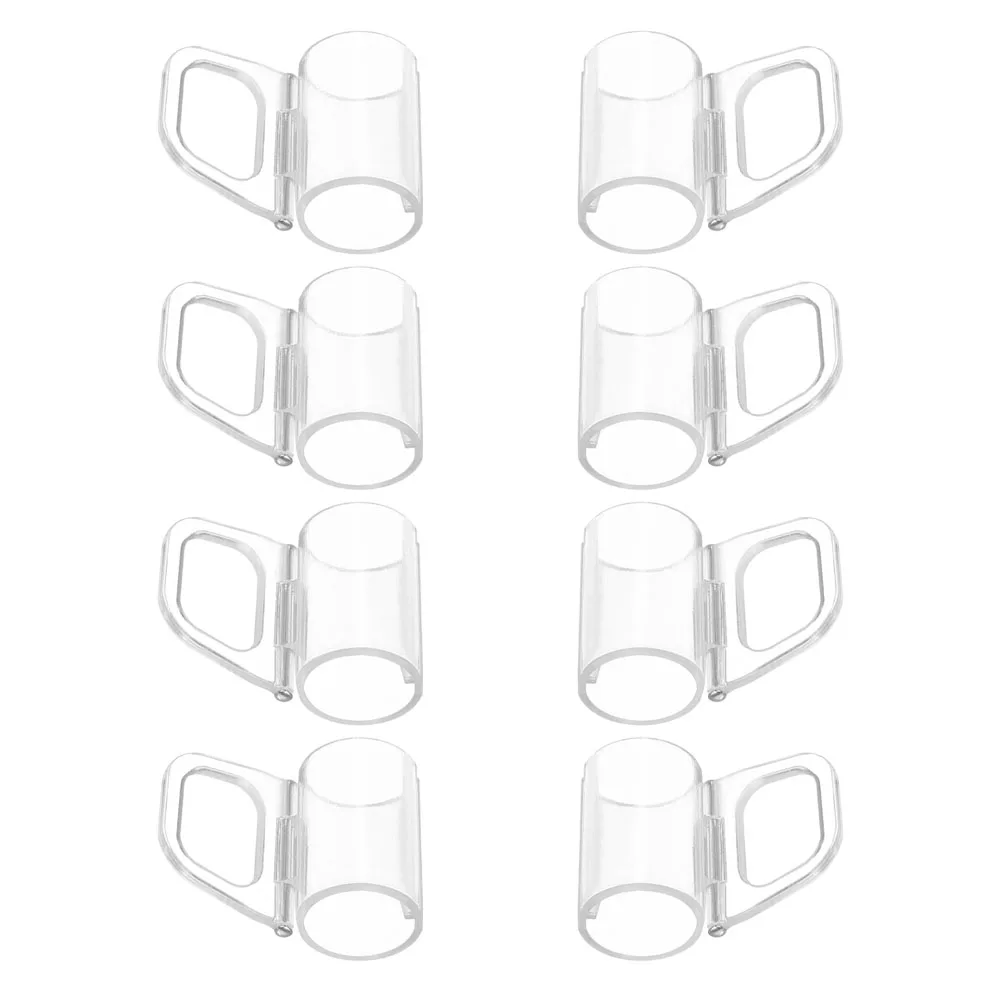 

8 Pcs Hundred Folding Curtain Accessories Window Shade Clip Clips for Pleated Shades Blinds Handle Plastic Grips Fixing
