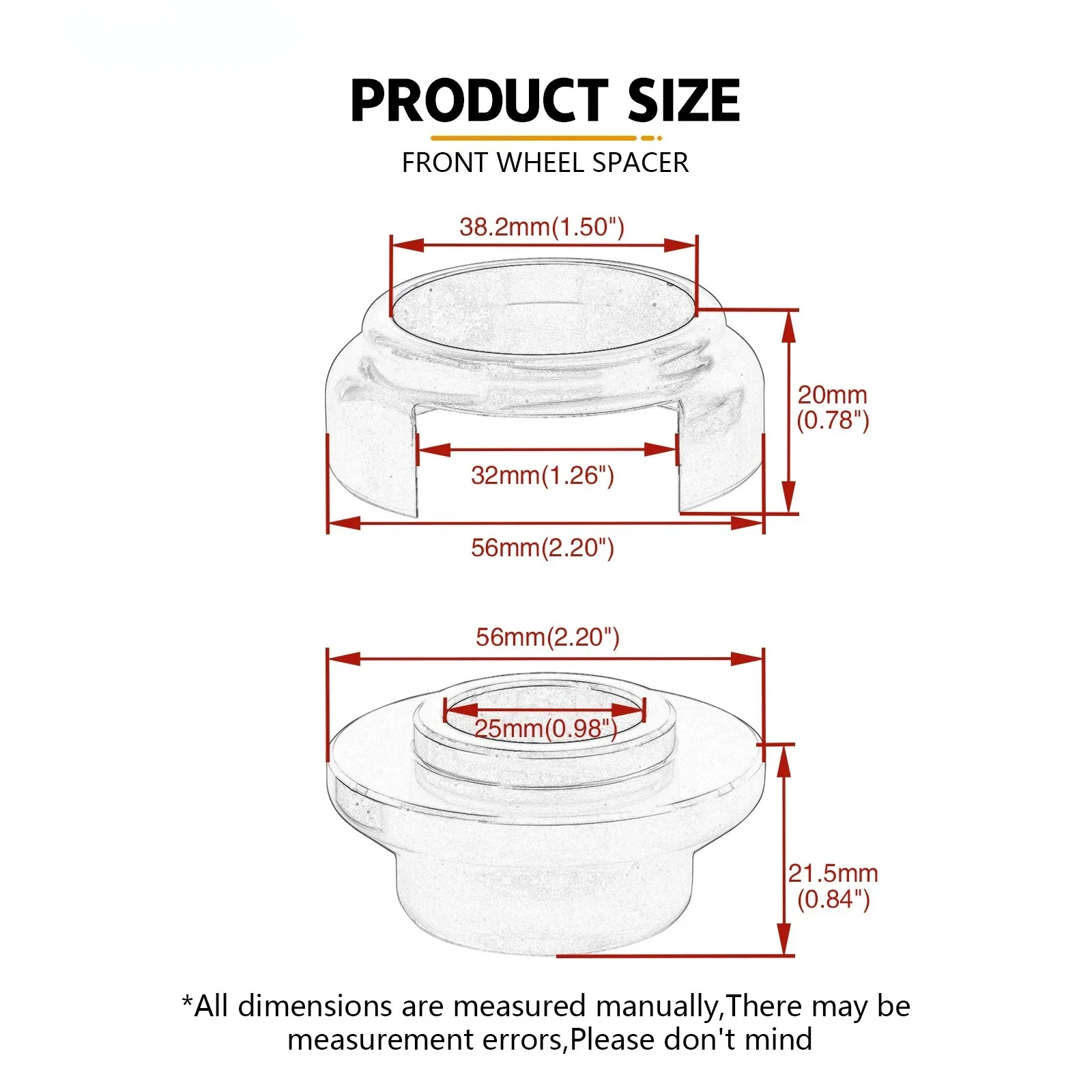 สเปเซอร์ล้อหน้าทรงเรียว CNC 2 ชิ้น สำหรับรถฮาร์เลย์ โร้ดคิง อีเล็คตร้าไกลด์ อัลตร้าคลาสสิค สตรีทไกลด์ พร้อมเบรก ABS ปี 2008-2023