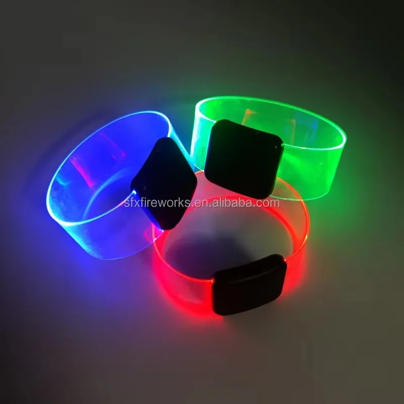 10PCS LED Battery Light-emitting Bracelet Running Armband Flashing Safety Light Band Entertainment party Luminous Cheering Prop