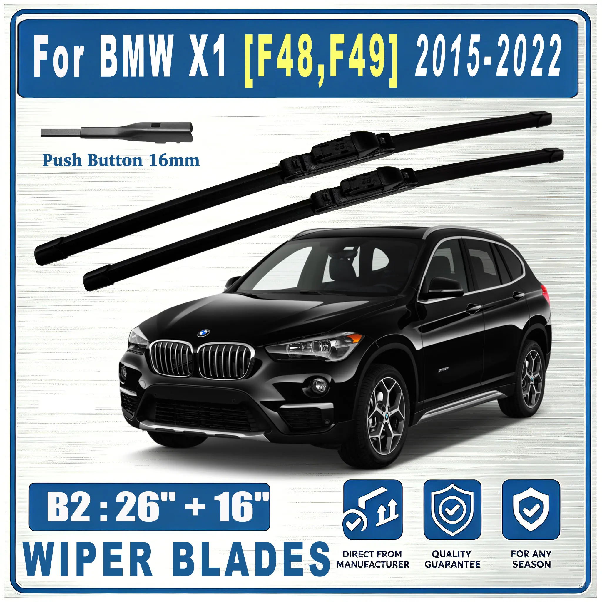 For BMW X1 [F48,F49] 2015-2022 Front B2 26