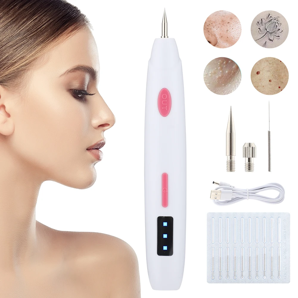 Mini Mole Pen Electric Beauty Spot Pen Remove Mole Spots Warts Fat Granules Tattoos Remaval Tool Beauty