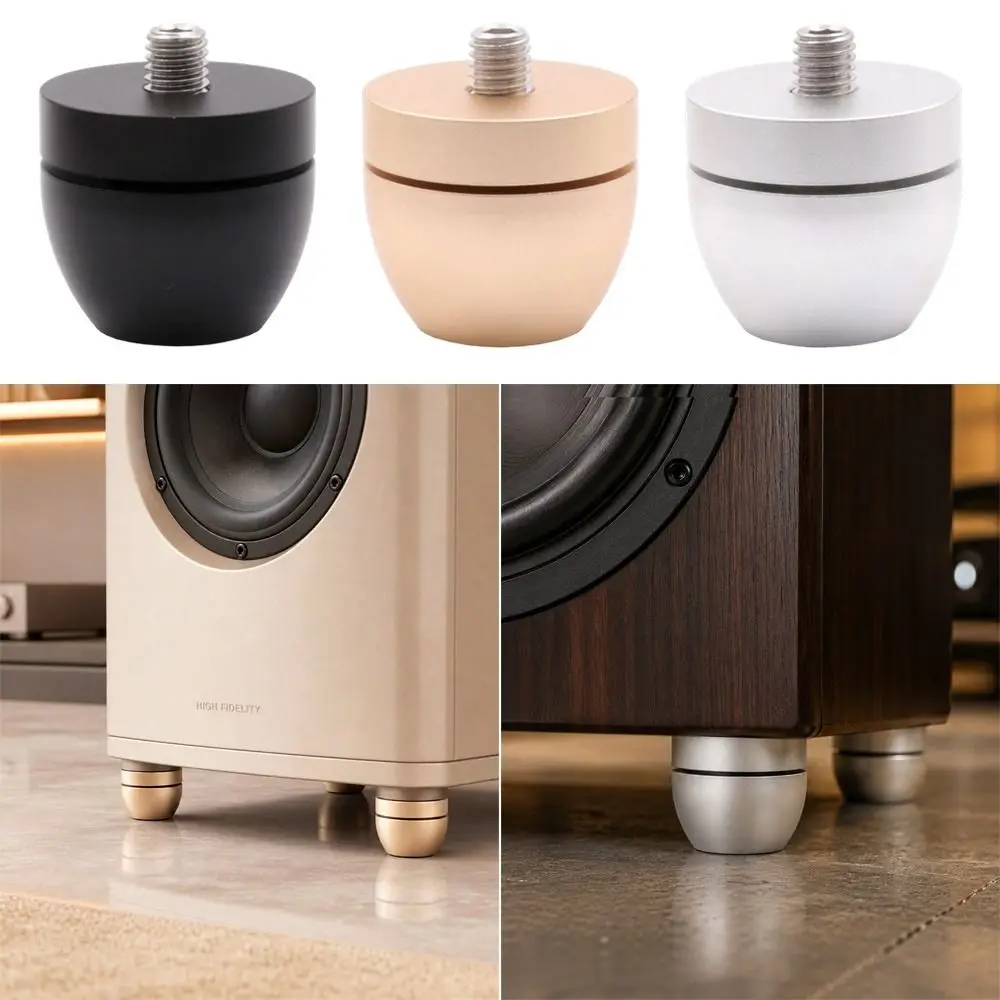 1Pcs 33x30mm HiFi Audio Isolation Foot Cone M4 M6 M8 M10 Screw Anodized Matt Surface Speaker FE Isolation Stand CNC Machined