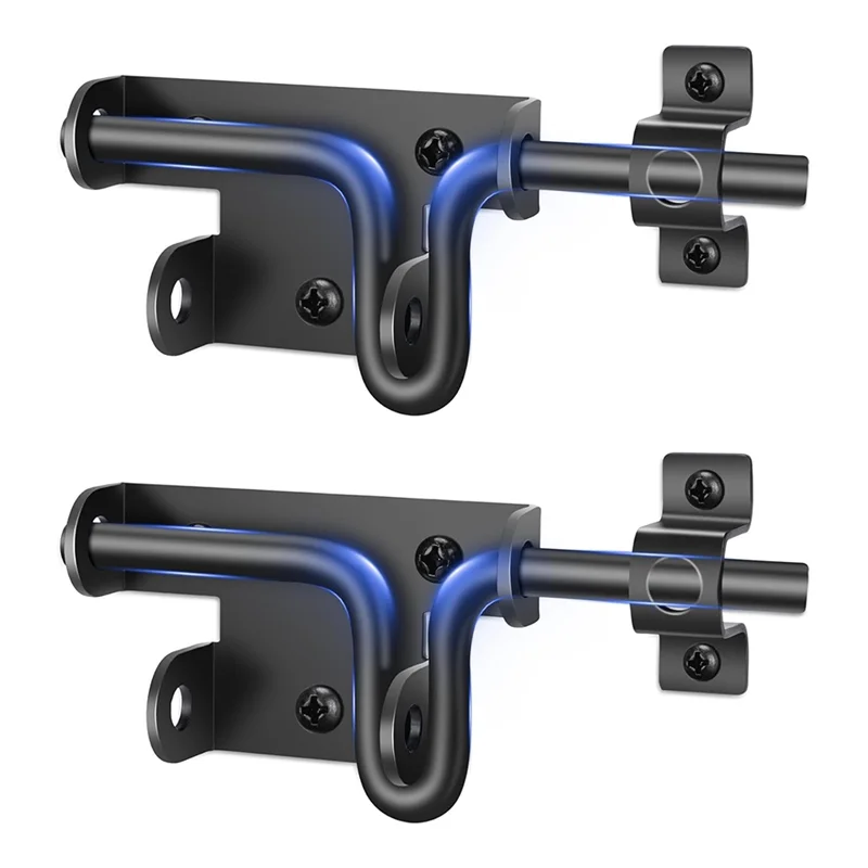 B04B-Heavy Duty Slide Bolt Gate Latch, Sliding Bolt Door Lock With Hanginglock Hole, Slide Bolt Hardware For Shed Door/Barn Door