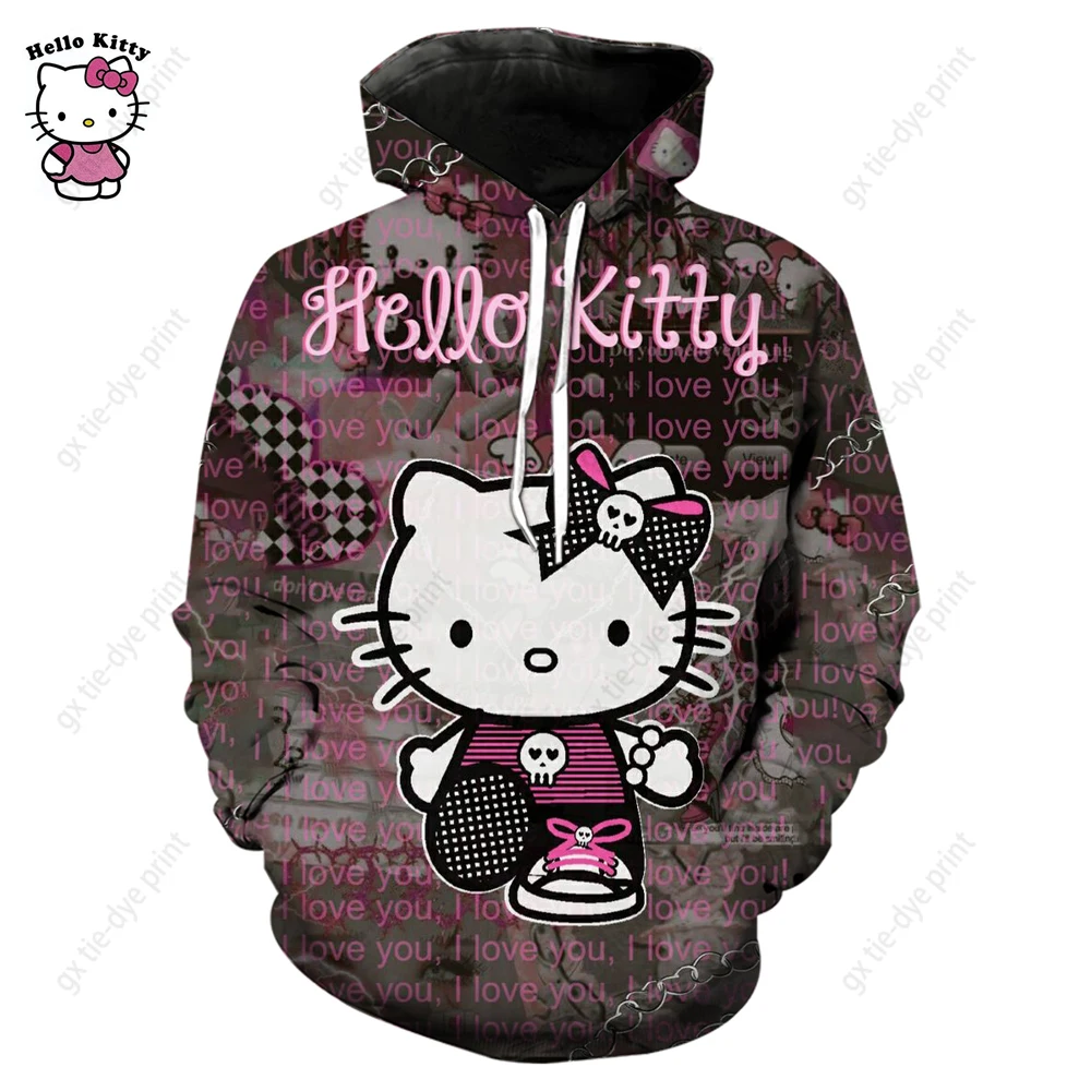 Hello Kitty Hoodie Cute Mouse Ears Personalized Hello Kitty Cute Fan Lover All Over Print Unisex Hoodie