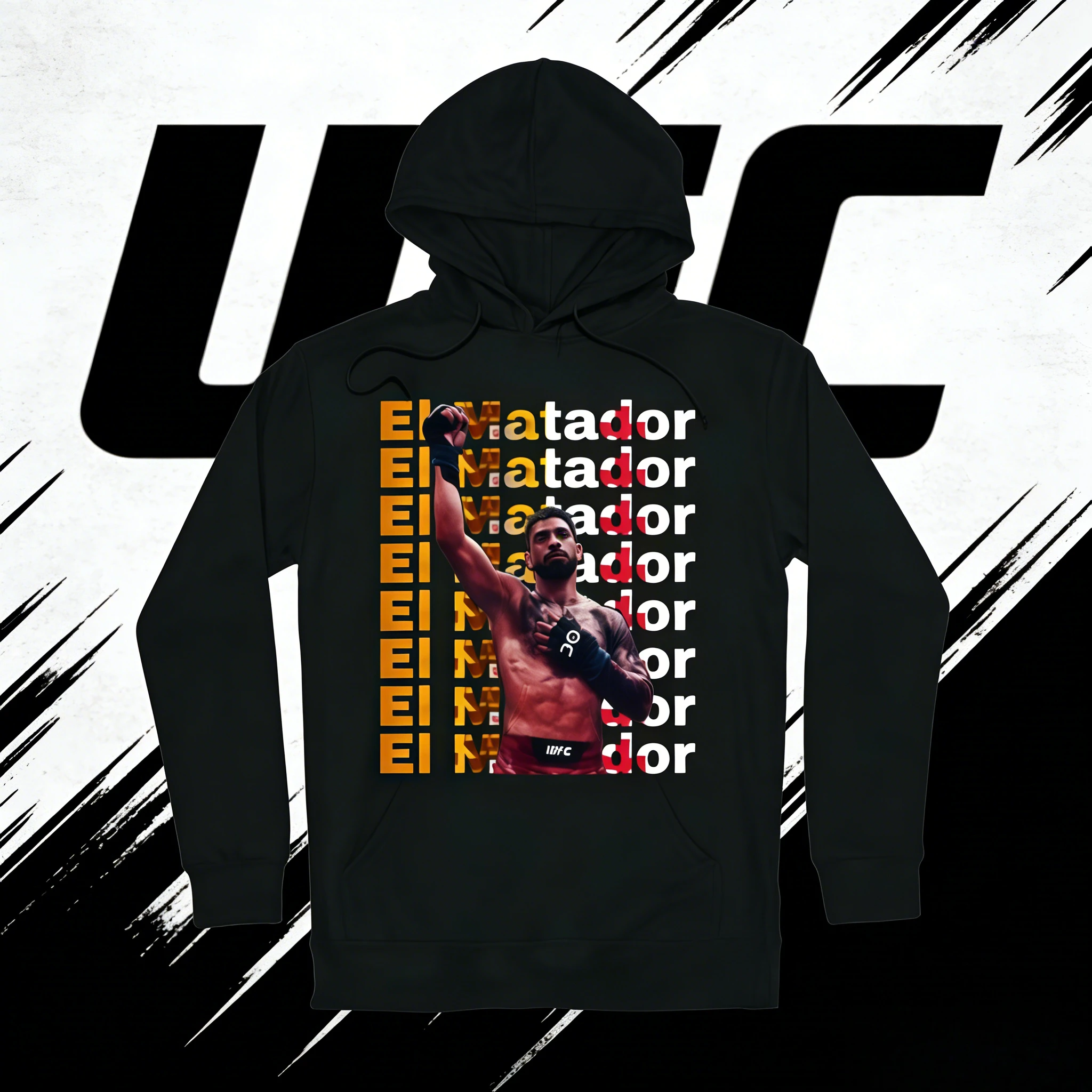 

UFC Yaire Rodriguez 2026, осень/зима, дышащая повседневная толстовка с капюшоном из чистого хлопка, подходит для мужчин и женщин