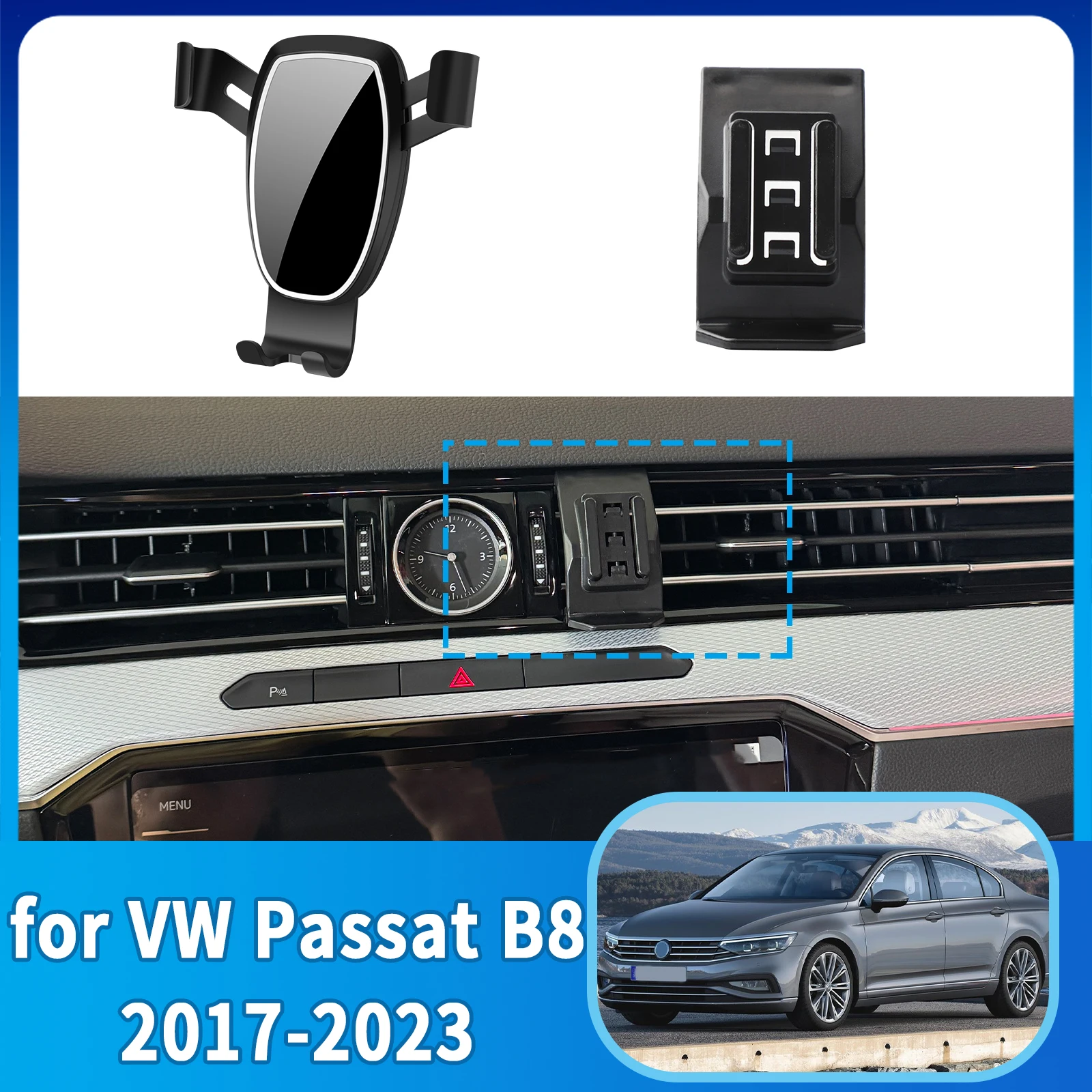 

fit for VW Passat B8 2017 2018 2019 2020-2023 ​​Anti-Shake Screen Base Phone Holder Mount Stand ​​ Dedicated Car​​ accessoires