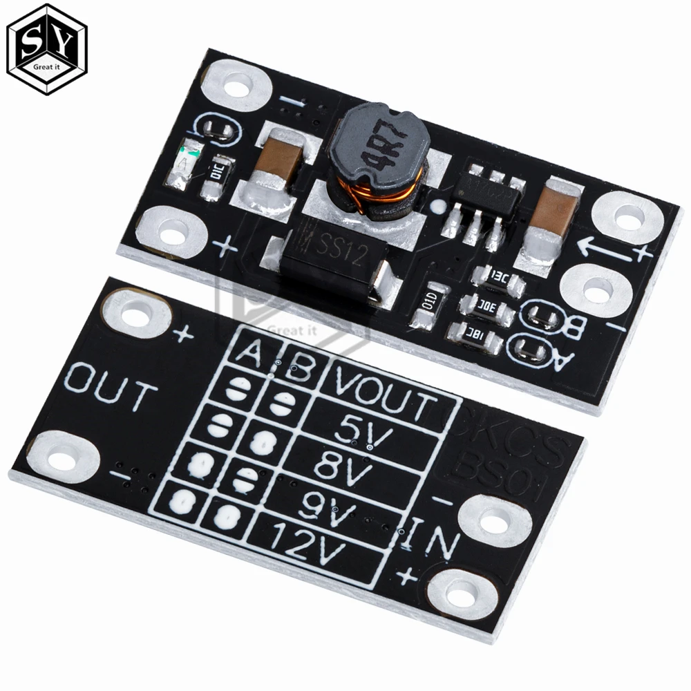 1PCS/5PCS Newest Multi-function Mini Boost Module Step Up Board 5V/8V/9V/12V 1.5A LED Indicator Diy Electronic Voltage Module