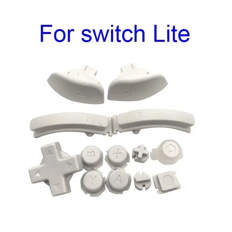 Replacement ABXY Home Capture Keys Dpad L R ZL ZR  For Nintendo Switch Lite Joy Con Buttons L R ZL ZR Replacement Parts White