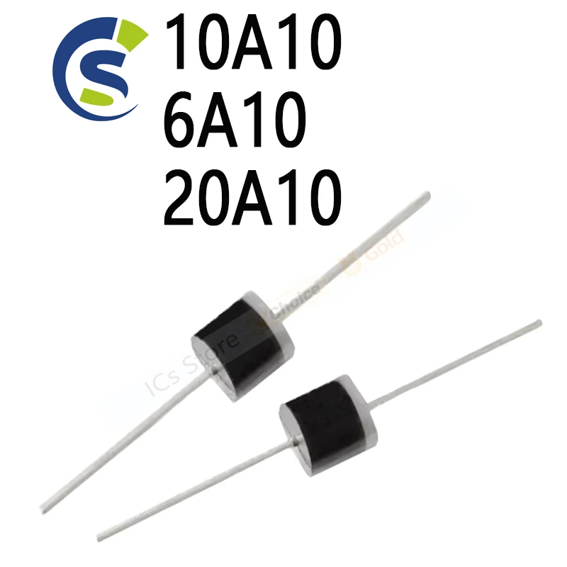 20PCS/Lot New and Original R-6 DIP 6A 10A 20A 1000V electrical Axial Rectifier Diode 10A10 6A10 20A10