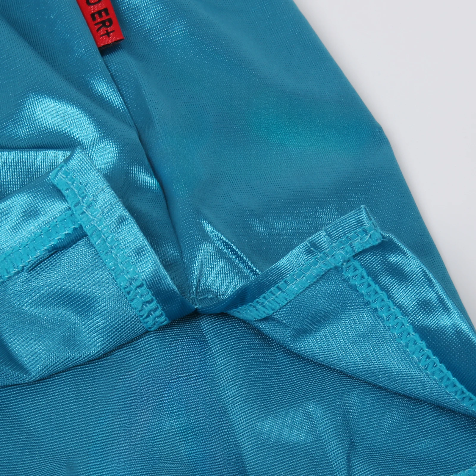 Sexy Nachtwäsche, Schlafanzug, kurze Hosen aus Satin, Herrenunterwäsche, Lounge-Pyjama, Homewear, Schlafhose, Boxershorts – Detail 4
