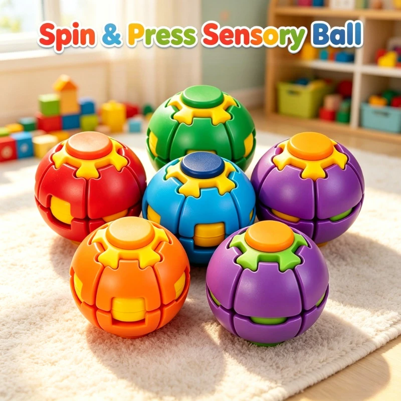 Rotating decompression ball pressing decompression fingertip gyroscope popular toy entertainment gadget birthday Christmas gifts