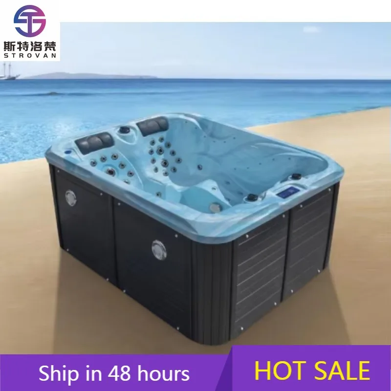 

ZXHK Hot Sale 3 Persons Outdoor Spa Tubs Pool Whirlpool Massage Bathtub Relax Swim Spa Pool for Villa Garden Hotel