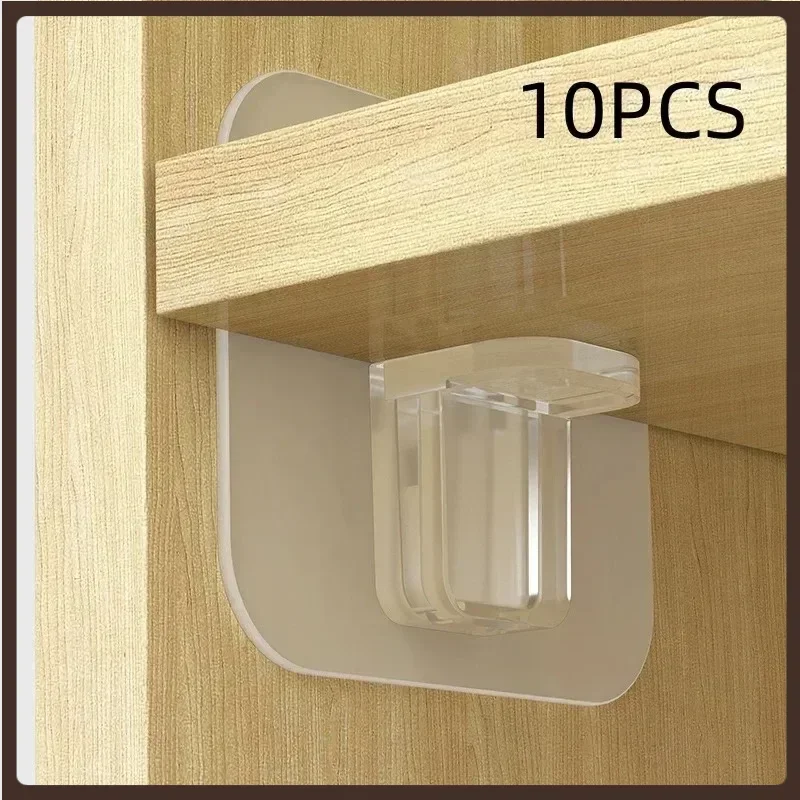 

Home Divider Plate Hold Support Cupboard Wardrobe Shelf Strong Support Hook Wall-Mounted Self-Adhesive Rack Separat Stickers