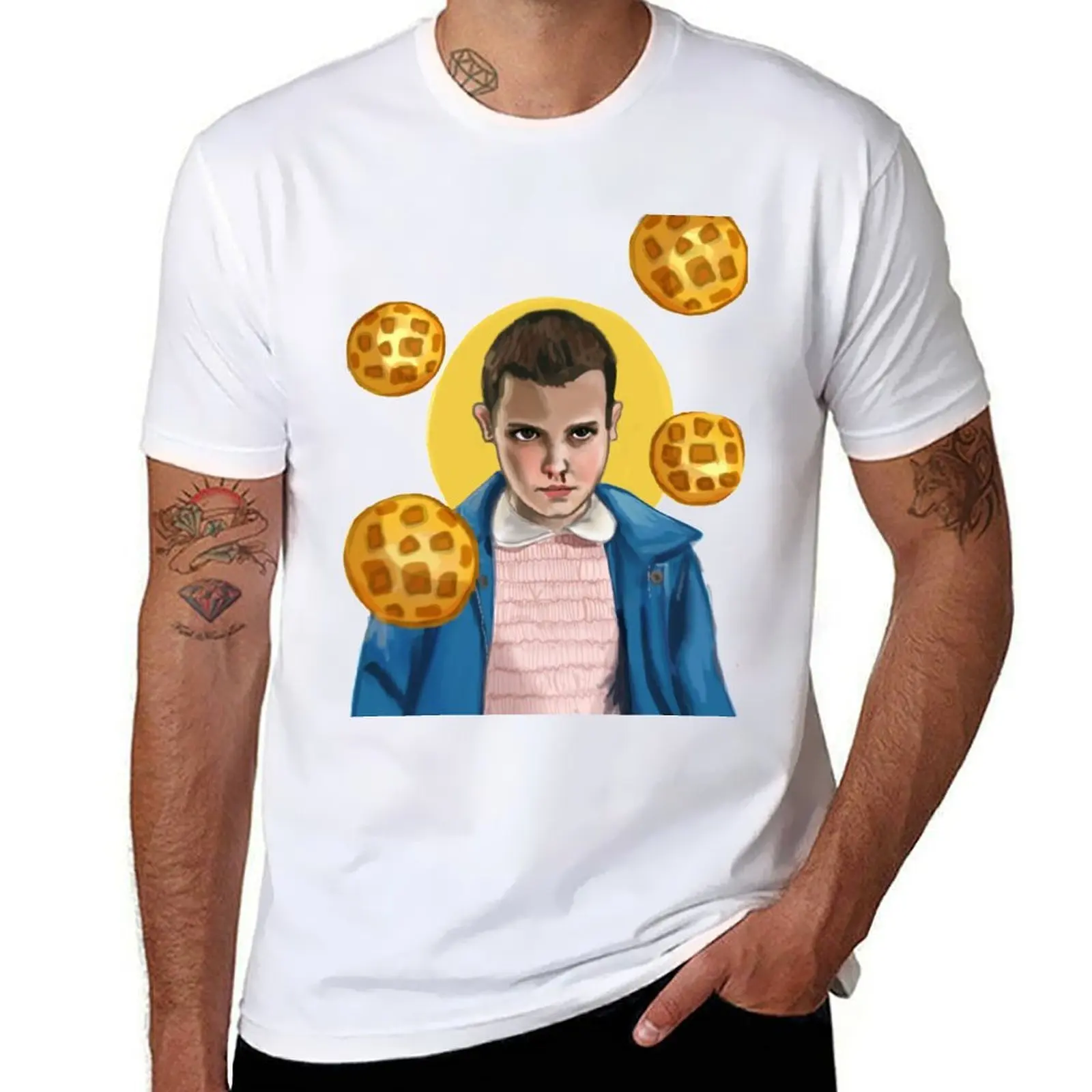 

Футболка Eleven Surrounded by Eggos, мужские хлопковые футболки, мужская винтажная футболка с рисунком