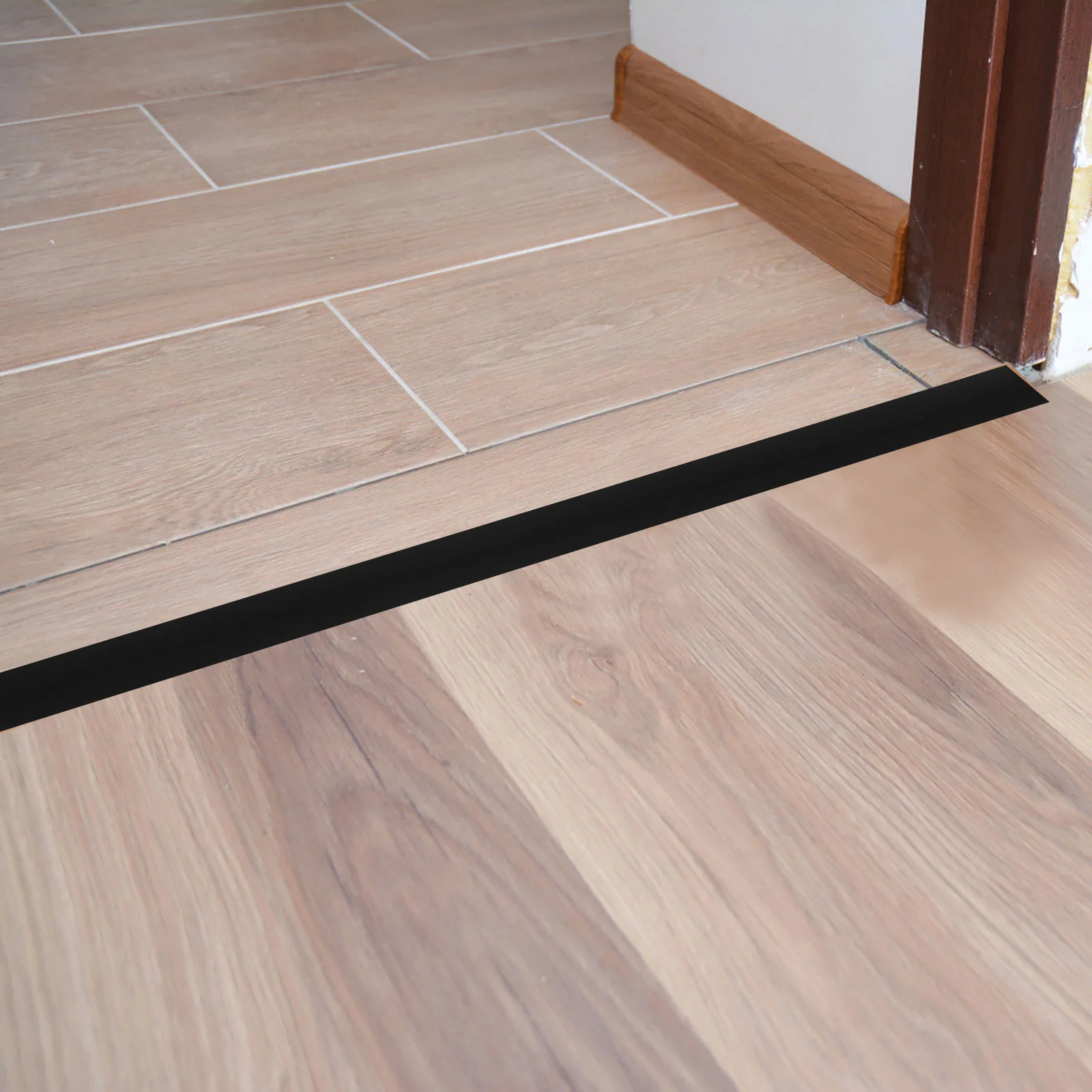 شريط انتقال الأرضية من مادة PVC إلى حواف البلاط، حواف مرنة غير قابلة للانزلاق، سهلة التركيب، حواف قولبة متعددة الوظائف #2