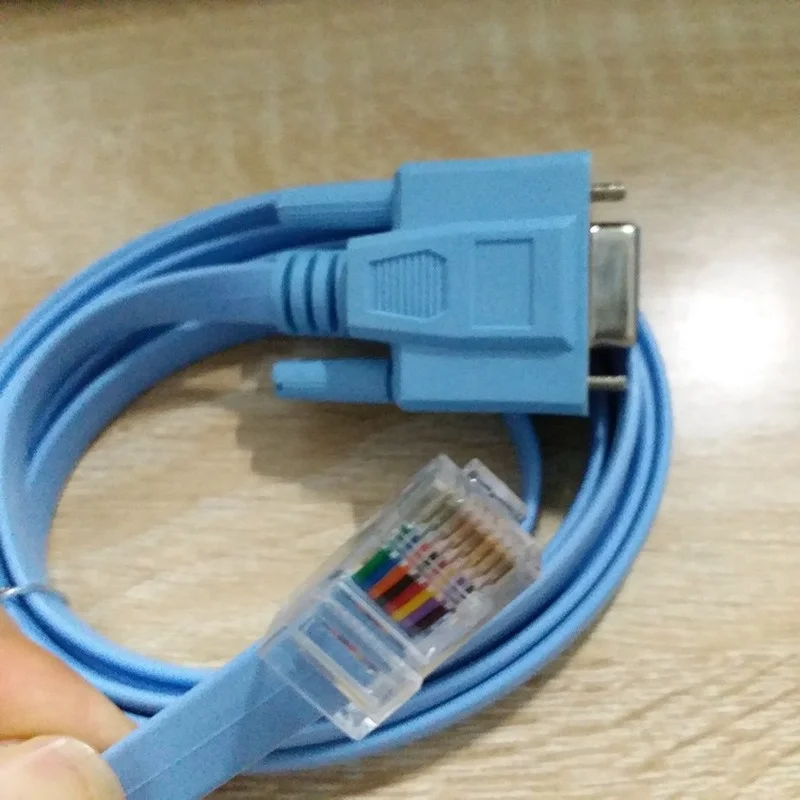 Cable adaptador de red de 1,5 m y 6 pies, Cable de consola Cisco RJ45 Cat5 Ethernet a Rs232 DB9 COM, enrutadores hembra de serie, color azul