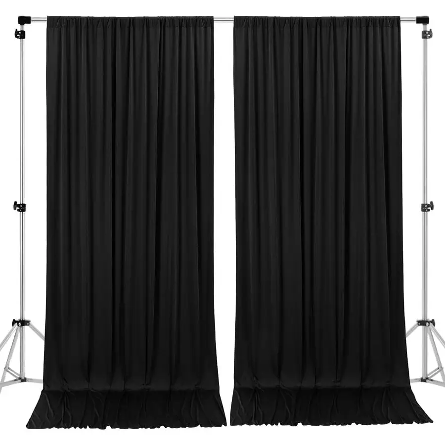 

10 feet x 10 feet IFR Polyester Backdrop Drapes Curtains Panels with Rod Pockets Wedding Ceremony Party Home Window Decorations