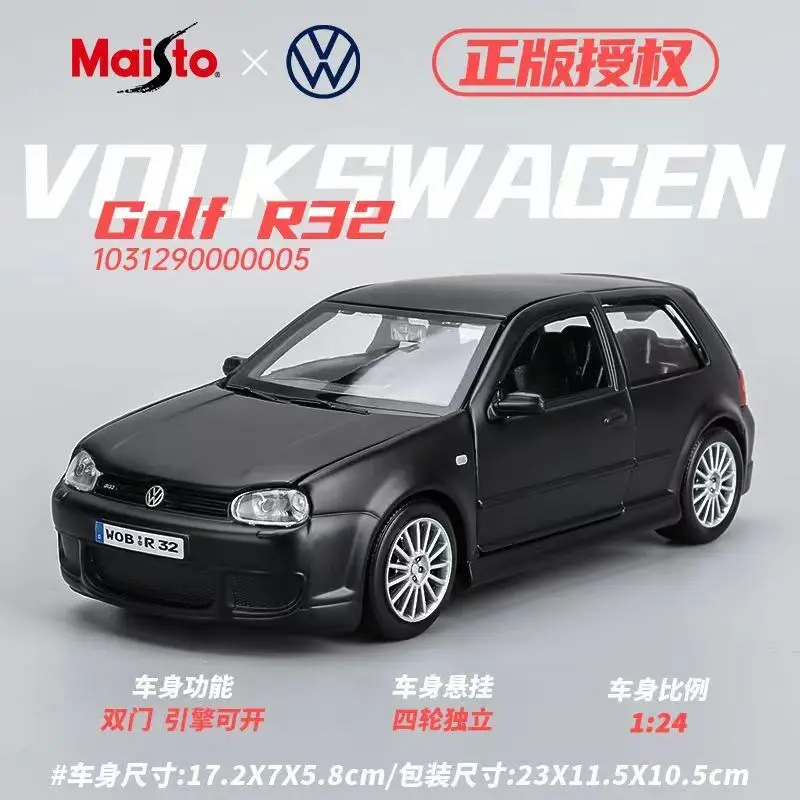 Maisto Original Genuine 1/24 Volkswagen Golf R32 Equal scale simulation car model Alloy die-casting toys Boys gifts