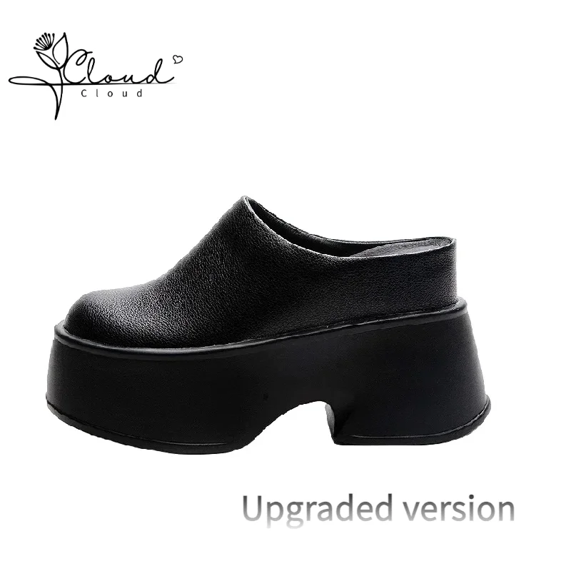 

Baotou Half Slippers for Women's Outerwear in the Summer New Thick Soles with A Height Increase Exquisite Atmosphere Sandals