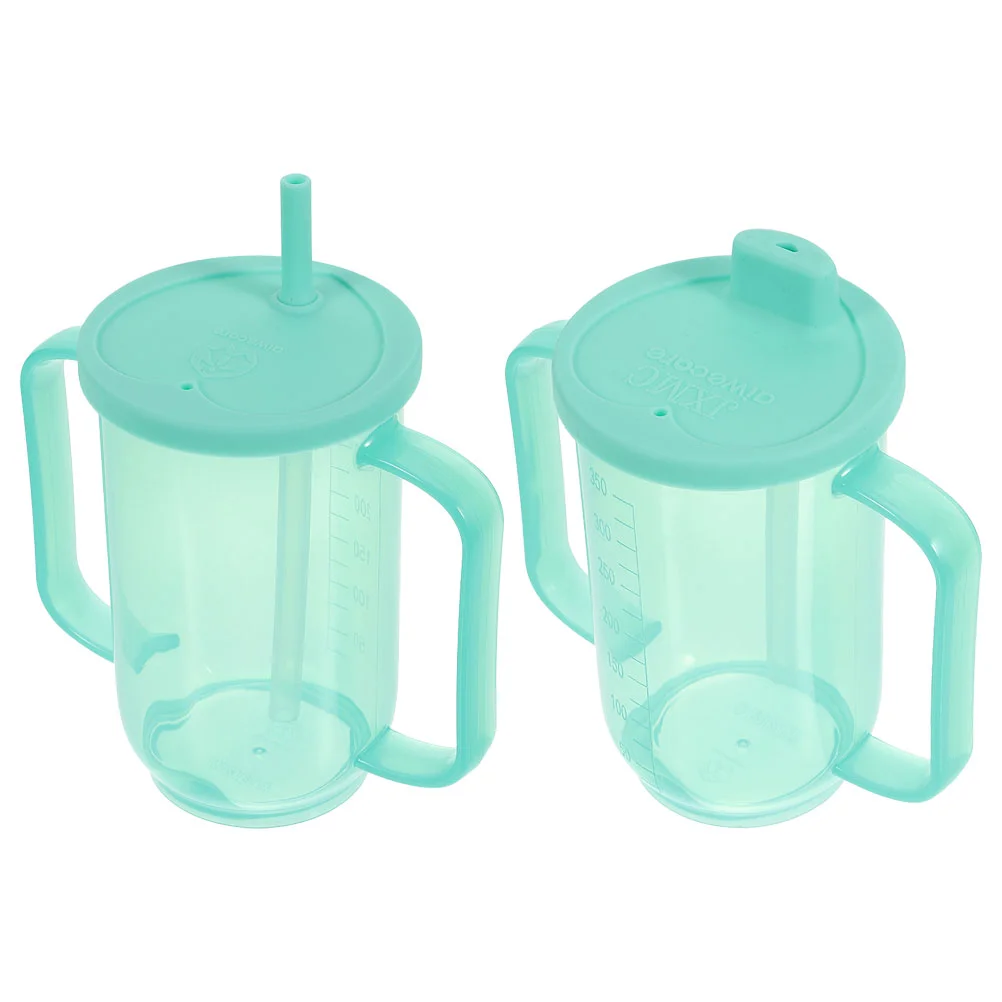 

2 Pcs Elderly Care Cup Feeding for Sippy Adults Mugs No Spill Cups Disabled Feeder Drinking