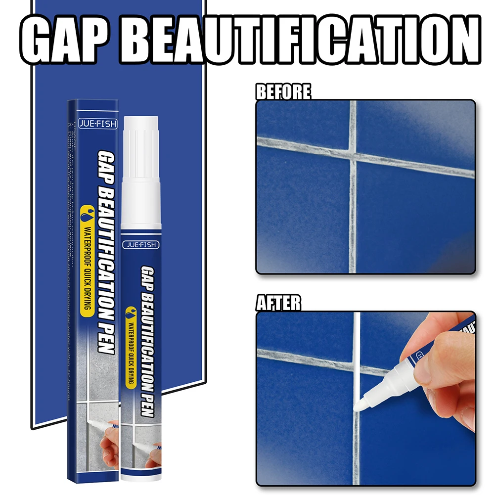 5-1pc Tile Grout Pen Waterproof Ceramic Tile Grout Repair Pens For Bathroom Wall Porcelain Filling Cleaner Agents Wall Seam Pens