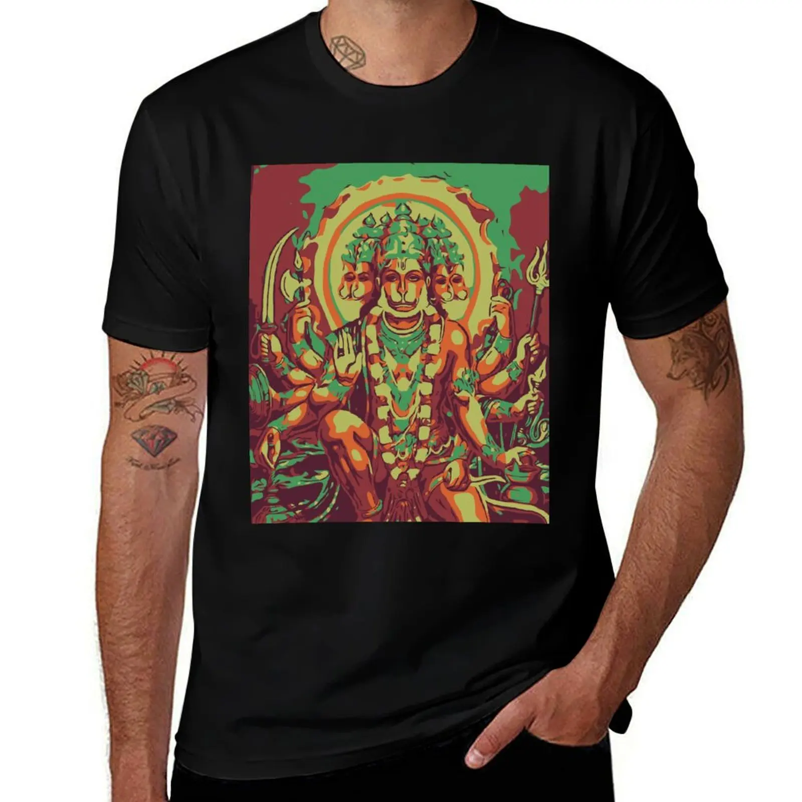 

Hanuman Lord of The Monkeys T-Shirt man t shirt graphic cotton t shirt man T-Shirt