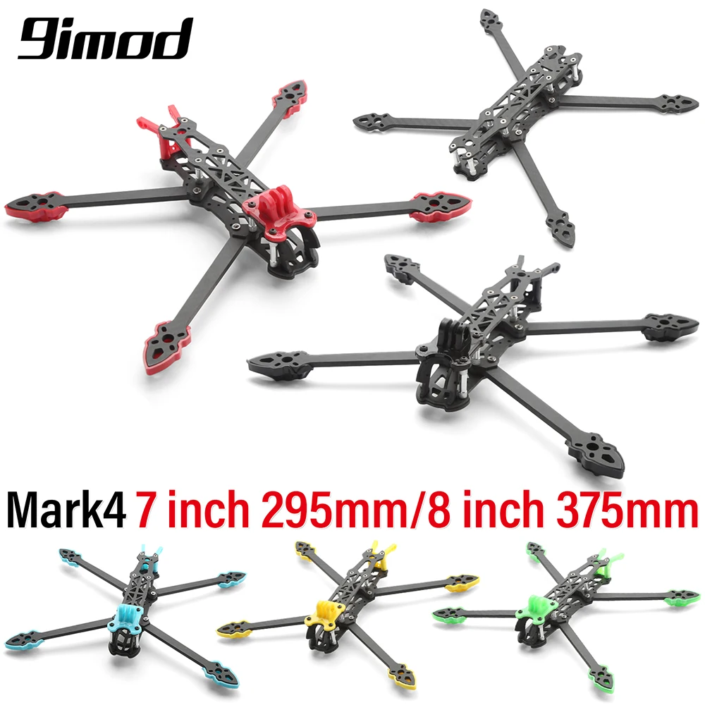 9IMOD Mark4 7-calowa/8-calowa rama drona FPV 295 mm 375 mm Zestaw ramy RC z włókna węglowego z częściami do druku ramienia 5 mm do DIY FPV