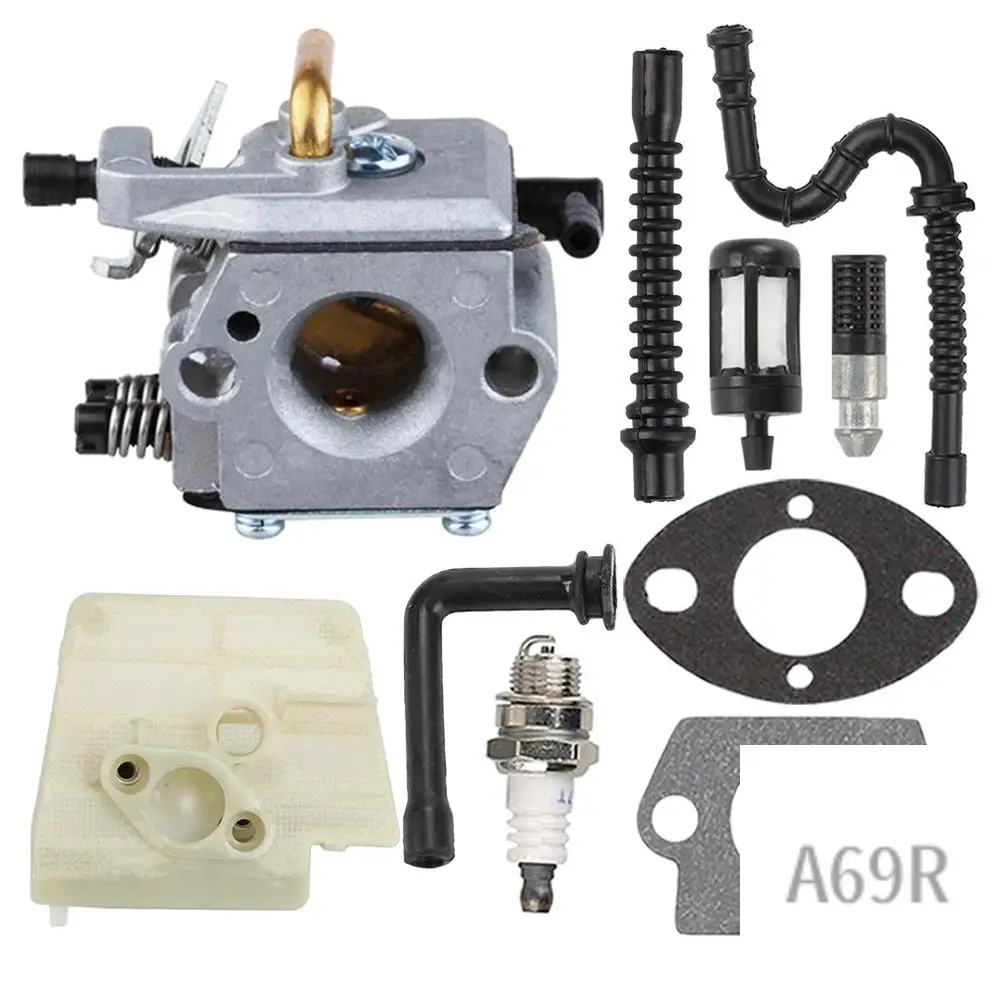 

A69R-Carburetor With Gasket Fuel Line Oil Line Plug Fuel Filter Oil Filter For Stihl 024 026 024AV 024S MS240 MS260 Walbro WT-19