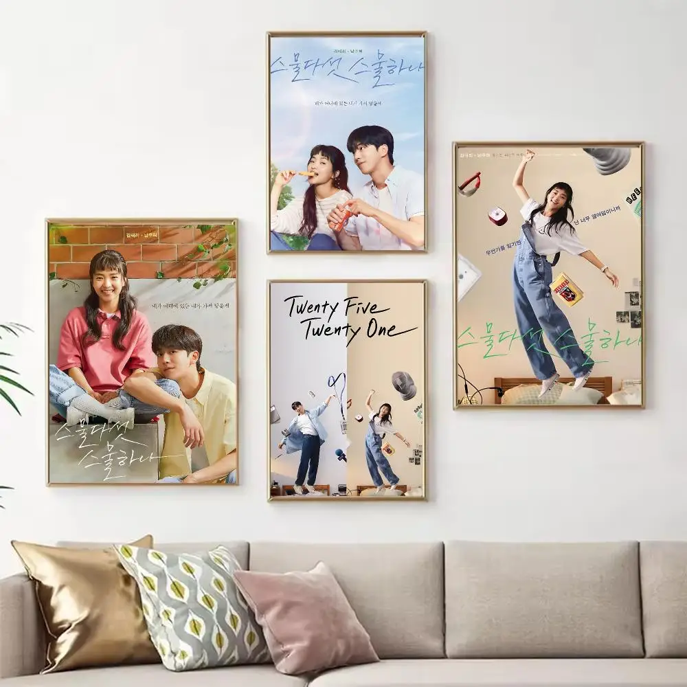 Fresh TV Series Twenty-Five Twenty-One Poster Chic Art Poster Self-Adhesive No Glue Residue for Bedroom Hallway