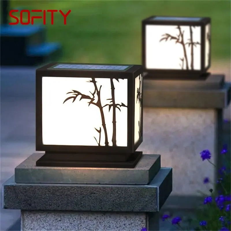 Outdoor Post Lamps Wall Light With Remote Control Solar Modern Waterproof IP65 LED For Home Garden