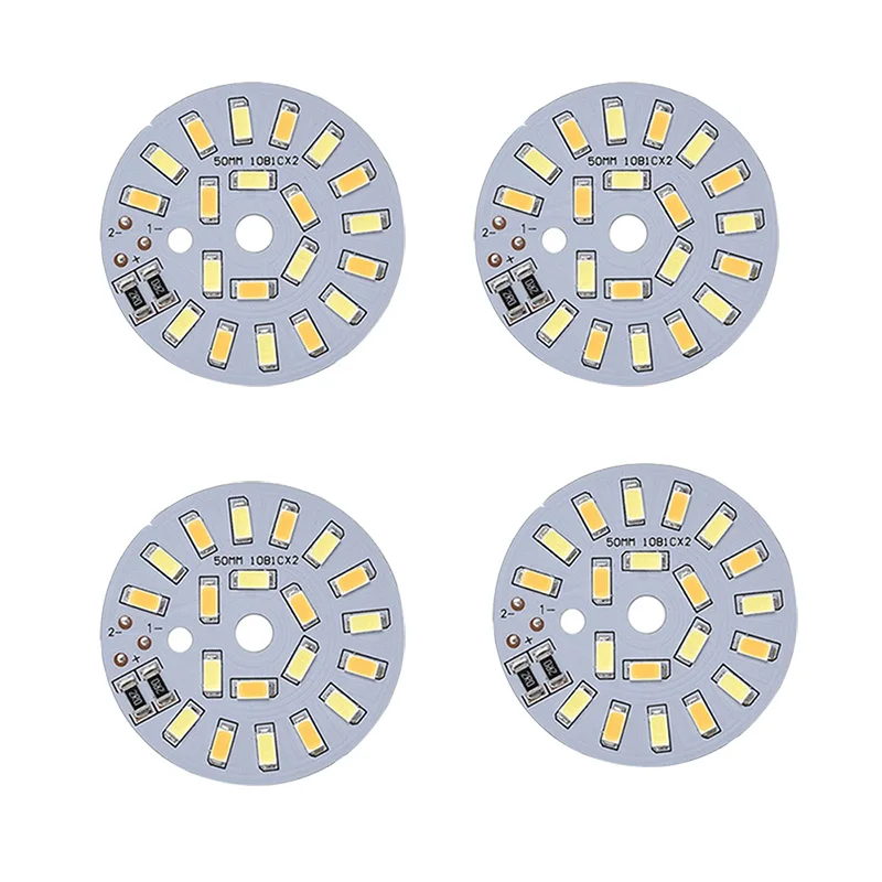 1Pcs DC5V 5730 SMD Bulb Lamp Double Color 6W 10W Round Led Light Board LED Chip Aluminum Lamp Plate For LED Bulb